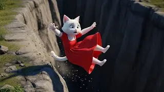 Dramatic Cat Fall 😿 | Mama Cat&rsquo;s Scary Cliff Drop | Cute Cat Animation Pixar Style |Cat Video 
