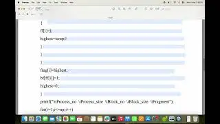 OS  Lab || C Program to implement Worst Fit Memory Allocation Technique || Operating Systems Lab