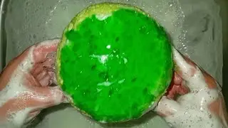ASMR 💚🤍🧽/Dish soap/Cleaning cream/Laundry powder/Squeeze/Rinsing/Моющие средства/Стиральный порошок/