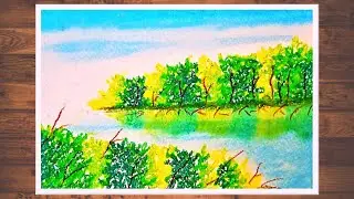 Easy and simple oil pastel drawing for beginner | Step by Step tutorial