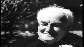 Scenes of Thomas Edison, his inventions, his wife Mina, and Edison greeting guest...HD Stock Footage
