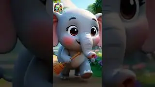 एक मोटा हाथी घूमने चला 🐘 | Ek Mota Hathi | Cute Kids Song #Shorts