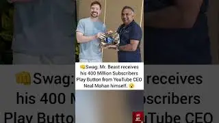 Mr : Beast Receives His 400 Million Subscribers Play Button #shorts #mrbeast #mrbeastshorts #viral