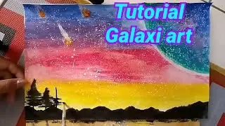 Lukisan spesial Galaxi untuk pemula |Doodleart tutorial