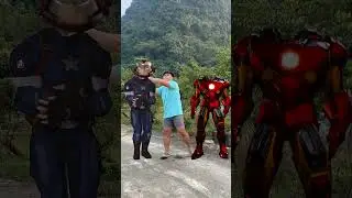 Captain america and iron man floating body matching