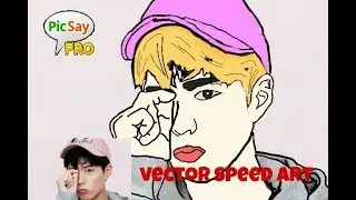 Cara edit foto jadi kartun Vector speed art. Picsay pro