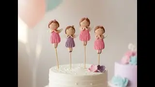 EASY ANGEL CAKE TOPPER! NO FANCY TOOLS NEEDED | Sugar Paste Tutorial