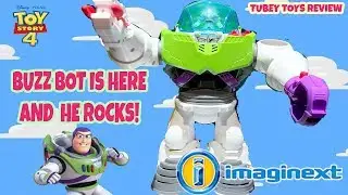 New! Toy Story 4 Toys Buzz Lightyear Imaginext Buzz Bot Poseable Robot Full Unboxing Tubey Toys