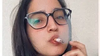 Girl lips sigrets smokers l gori smoking bedroom video ll 