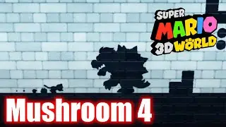 Super Mario 3D World - World Mushroom 4 - Trouble in Shadow-Play Alley - All Stars 100% Walkthrough