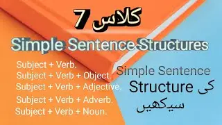 Class 7: Simple Sentence Structure Explained Easily | Urdu/Hindi | Meer PK Learn