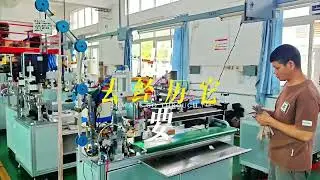 Metal slider mounting and cutting zipper machine for bags and luggages
