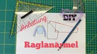 Raglanärmel -Schnitt  aus dem Grundschnitt selbst erstellen einfach ohne Abnäher