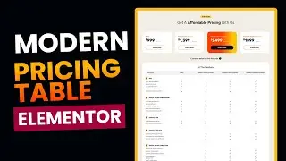 🔥Modern Pricing Table with Features Comparison: 👉 WordPress Elementor Tutorial