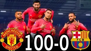 FC 24 -MESSI RONALDO NEYMAR & MBAPPE | ALL STARS |  AL NASSR 100-0 MANCHESTER UNITED
