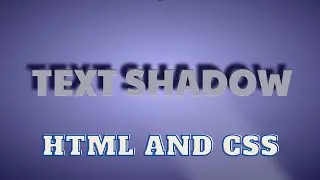 How to make a text shadow effect in html and css | No Javascript | 