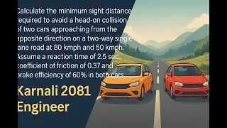 Sight distance numerical asked in Karnali Province| 7th level Civil Engineering|