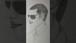 man face drawing easily step by step short||#shorts #drawing #art #sketch