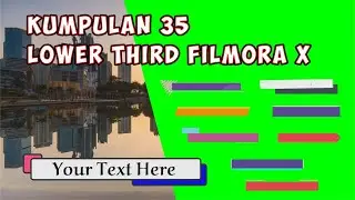 Green Screen Lower Third Filmora X | Free Background Subtitle Effect