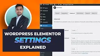 07 Elementor Advance and Related Settings  WordPress Elementor Bangla Tutorial