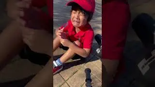 みなくん5歳✨　2回目の練習で補助輪なしの自転車に乗れた！　教育　成長　まりちゃんいずちゃんチャンネル　#shorts