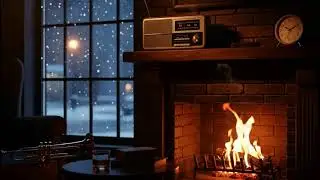 Relaxing Fireplace Jazz | Coffee Music for Reading & Studying