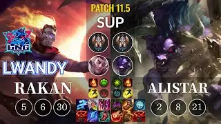 LNG lwandy Rakan vs Alistar Sup - KR Patch 11.5