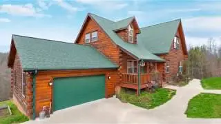 Stunning mountain views from this log cabin in gated community of Chimney Rock Estates