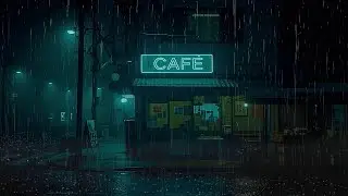 Lofi Rain Ambience 🌧️ Find Your Calm at a Neon Rainy Café • Deep Focus Music for Study