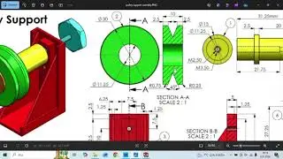 PULLEY SUPPORT ASSEMBLY SOLİDWORKS 1. &Ccedil;İZİM KASNAK