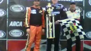 ARCA Truck Series Toledo top three Kenny Kirsch Paul Hahn and Bob Mikolajczyk May 14th 2011