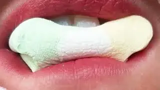 ASMR Closer Food MUKBANG - Eating Marshmallow Flower Rainbow Marshmello