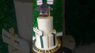 Mas pinasimpleng 2 tiered graduation cake | Simple design cake | Easy cake decorating