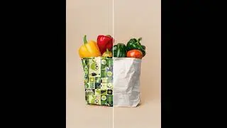 Adobe Photoshop 2025 Tricks - How to create Vegetable Paper Bag mockup #ducthangds