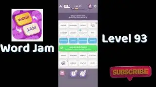 Word Jam Level 93 Walkthrough | Step-by-Step Guide 🧠 | SolutionGuruji