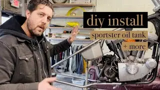 Комплект масляного бака, тормозов и оси для Harley-Davidson Sportster Hardtail | Установка своими...