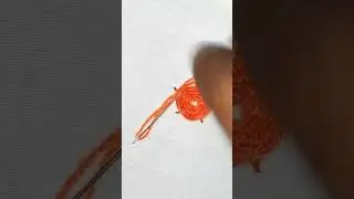 Woven Wheel Rose |Woven Wheel stitch |Spider Web Stitch #Spider #videos#shorts