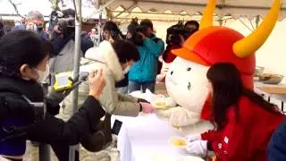 ひこにゃん餅つき