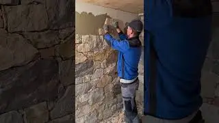 Natural stone inside sauna⚒💪🏻#construction #stonemasonry #buildingmaterial #naturalston #stone