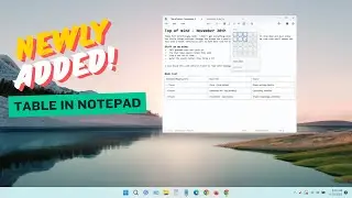 How to Create Table in Notepad Newest Version