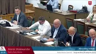 LXIV Sesja Rady Miasta Zamość w dniu 28 sierpnia 2023, godz. 13:00 w sali Consulatus - część II
