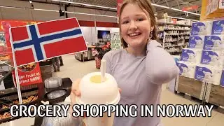 FAMILY OF 8 GROCERY SHOPPING IN NORWAY: FOOD SHOPPING & COSY CAMPSITE VIBES.
