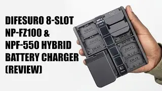 Гибридное зарядное устройство DIFESURO NP-FZ100 и NPF-550 на 8 слотов (обзор)