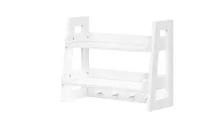 RiverRidge&reg; Home Kids 2-Tier Ladder Wall Shelf with Hooks