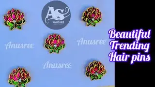 Trending Lotus Hair Pins Making Video #Hairpins #Lotushairpins #diy #Trending #Handmadejewellery