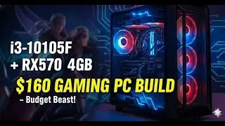 Сборка игрового ПК за 160 долларов | i3 10105F + RX570 4 ГБ &mdash; бюджетный зверь! | Сборка ПК