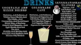 Colonnade Diner | Animated Menu Official