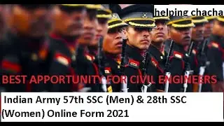 Indian Army 57th SSC (Men) & 28th SSC (Women) Online Form 2021