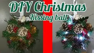 DIY farmhouse Christmas kissing ball decorations/ wedding boutique /