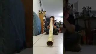 Playing On A Newly Self-Made Buddha's Belly Bamboo Didgeridoo, Key Of 448hz B